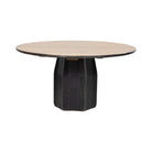 Mesa de comedor redonda negra de pino Ø150 cm Meiming