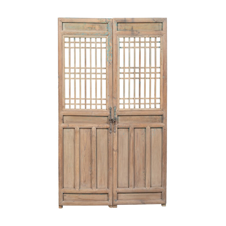 Puerta antigua de pino con 2 hojas Lumei