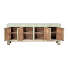 Cómoda verde de pino con 4 puertas Ningrui