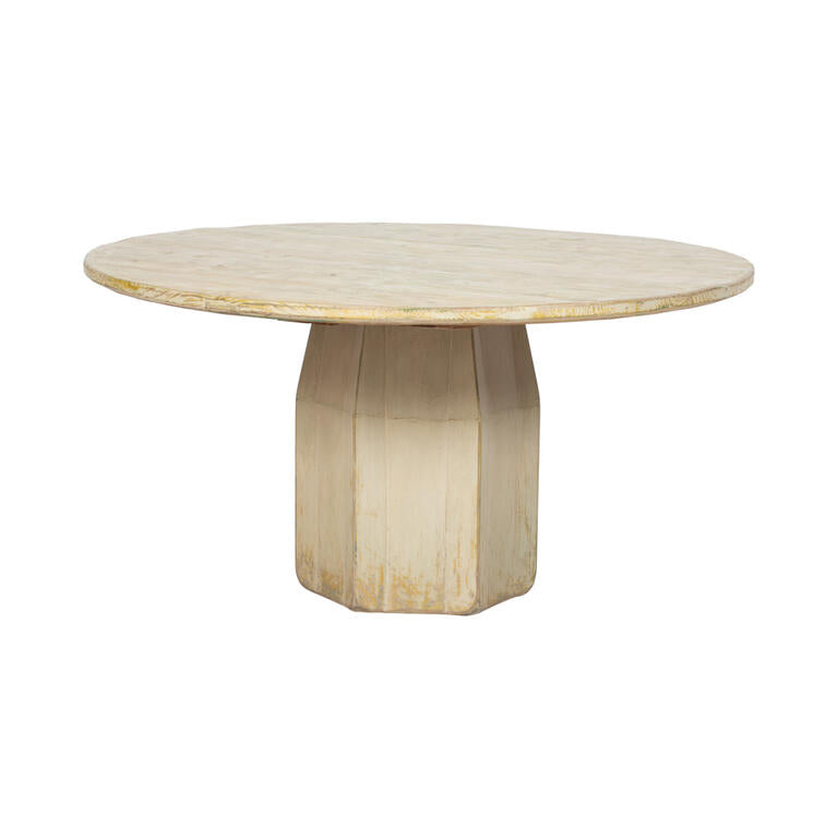 Mesa de comedor multicolor de pino 150 x 150 cm Xiayun