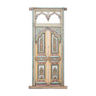 Puerta antigua multicolor de álamo con 2 hojas Jaca