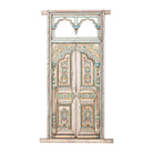 Puerta antigua multicolor de álamo con 2 hojas Yuan