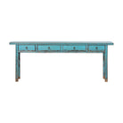 Consola antigua azul de olmo con 4 cajones Ningzhen