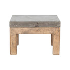 Mesa de centro de pino con tapa de piedra gris Chochín