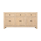 Cómoda natural de álamo con 3 cajones y 6 puertas Hongming
