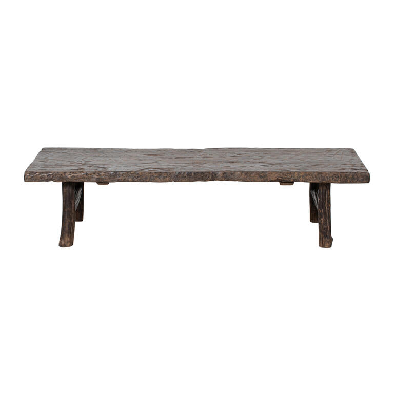 Mesa de centro natural de pino Cuervo