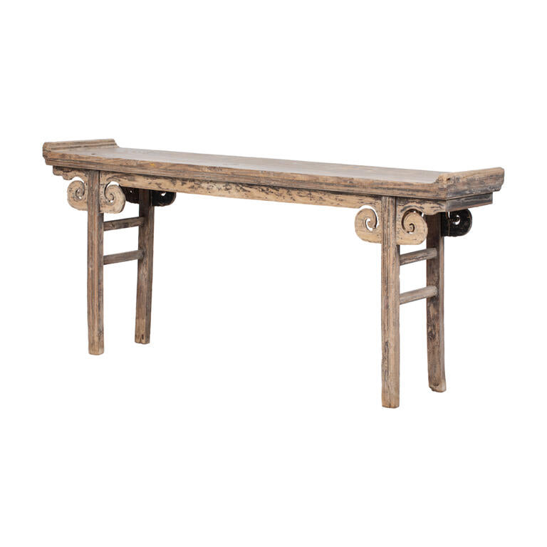 Consola antigua natural de pino Tindaya