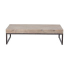 Mesa de centro natural de pino y hierro Ortega
