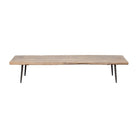 Mesa de centro natural de olmo y hierro Esmerejón