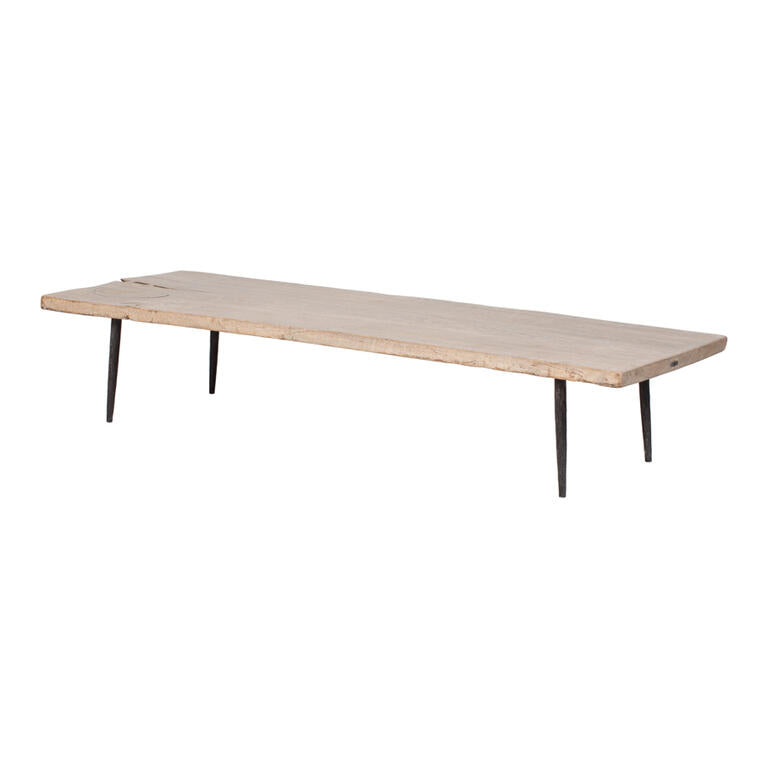 Mesa de centro natural de nogal Ganga