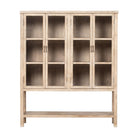 Vitrina natural de pino con 4 puertas Bernesga