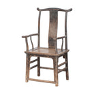 Silla de oficial antigua natural de álamo Cucalón