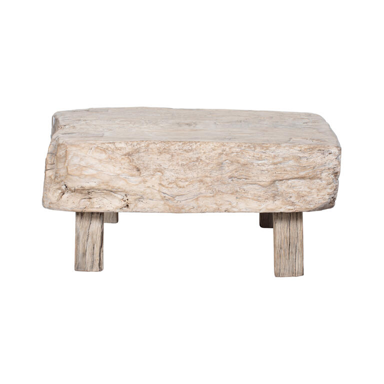 Mesa de centro natural de álamo Lechuza