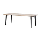 Mesa de comedor natural de pino y hierro 220 cm Zhuhe