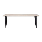 Mesa de comedor natural de pino y hierro 220 cm Zhuhe