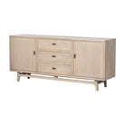 Cómoda natural de olmo con 2 puertas y 3 cajones Junmei
