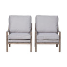 Sillón gris de fresno y tela Espuña