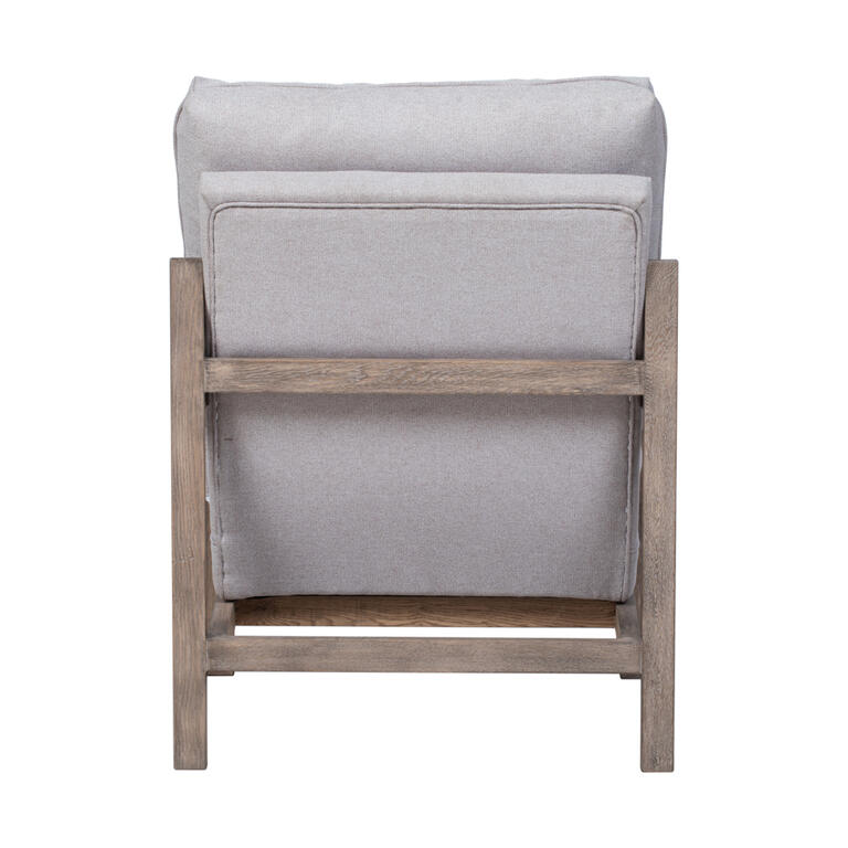 Sillón gris de fresno y tela Espuña