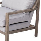 Sillón gris de fresno y tela Espuña
