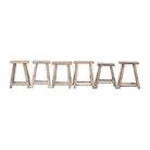 Set de 2 taburetes antiguos naturales de olmo Jinmei