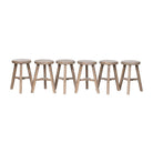 Set de 2 taburetes antiguos naturales de olmo Shanjin