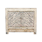 Cómoda multicolor de pino con 2 puertas Tajuña
