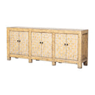 Cómoda antigua multicolor de olmo con 6 puertas Zhupo