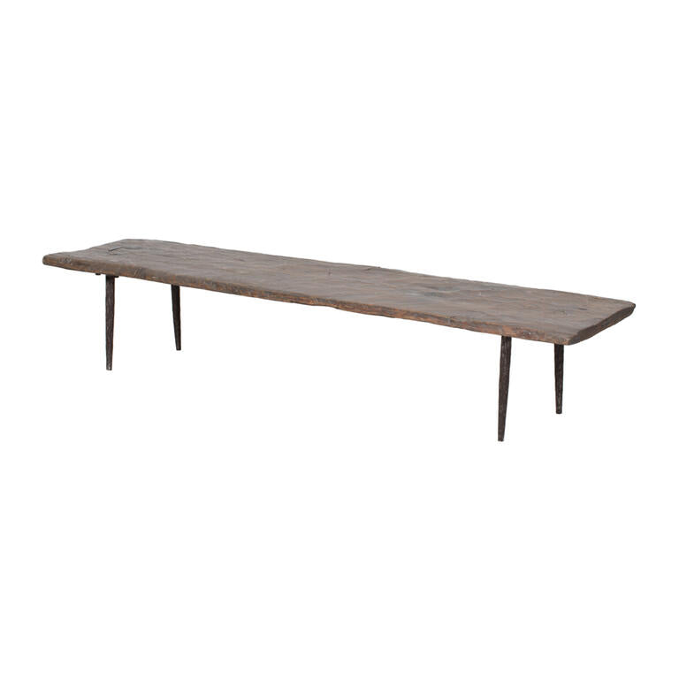 Mesa de centro antigua natural de roble Grajilla