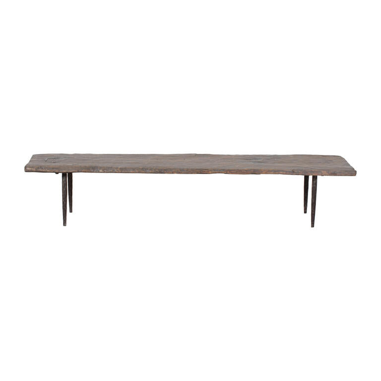 Mesa de centro antigua natural de roble Grajilla