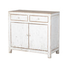 Cómoda blanca de pino con 2 cajones y 2 puertas Zufre