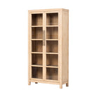 Vitrina natural de pino con 2 puertas Sil