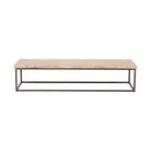 Mesa de centro natural de olmo y hierro Cuco