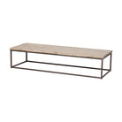 Mesa de centro natural de olmo y hierro Kaixin