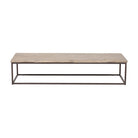 Mesa de centro natural de olmo y hierro Kaixin