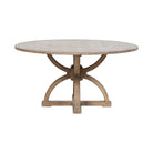 Mesa de comedor redonda natural de olmo Ø150 cm Luwen