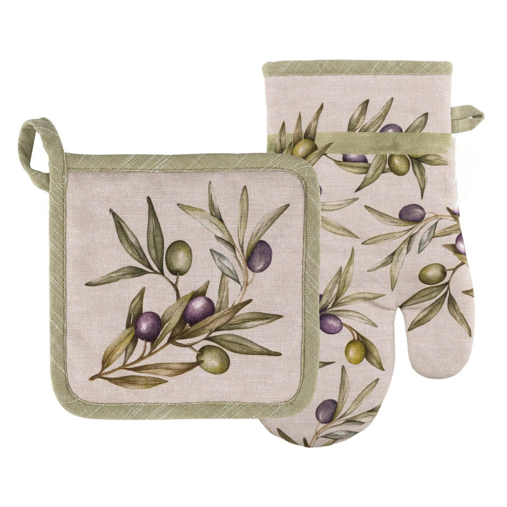 Guante Manopla y Agarradera Verde Olivo - pino_y_jacaranda