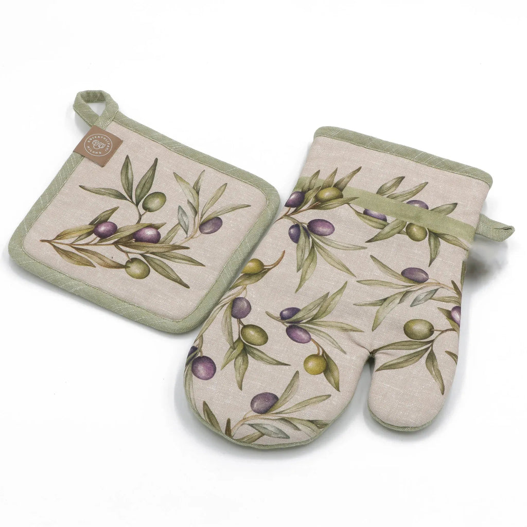 Guante Manopla y Agarradera Verde Olivo - pino_y_jacaranda