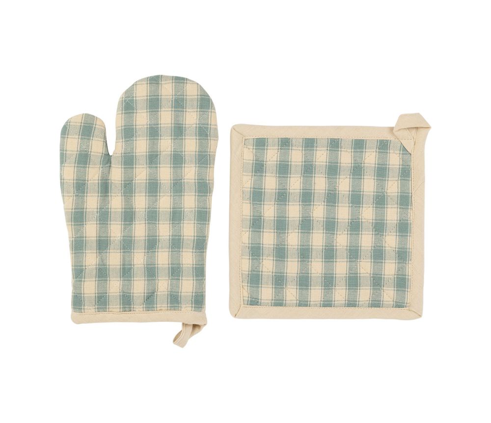 Guante Manopla y Agarradera Verde Trama - pino_y_jacaranda