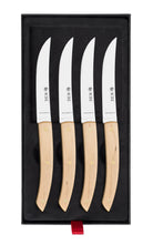 Set de 4 cuchillos chuleteros Icel ST02 con mango de arce duro