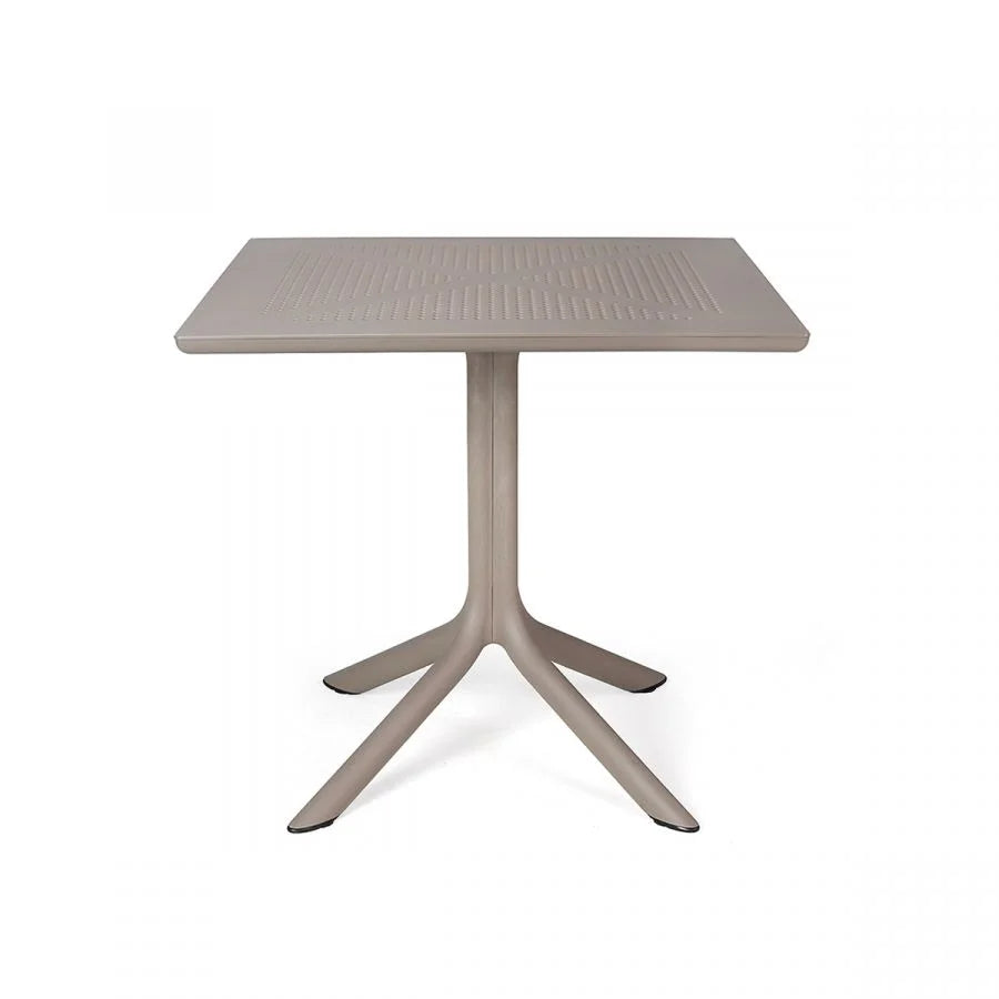 Set bistró de mesa Clip y sillones Bora Nardi – Mesa Clip 80, topo