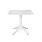 Set bistró de mesa Clip y sillones Bora Nardi – Mesa Clip 80, blanco
