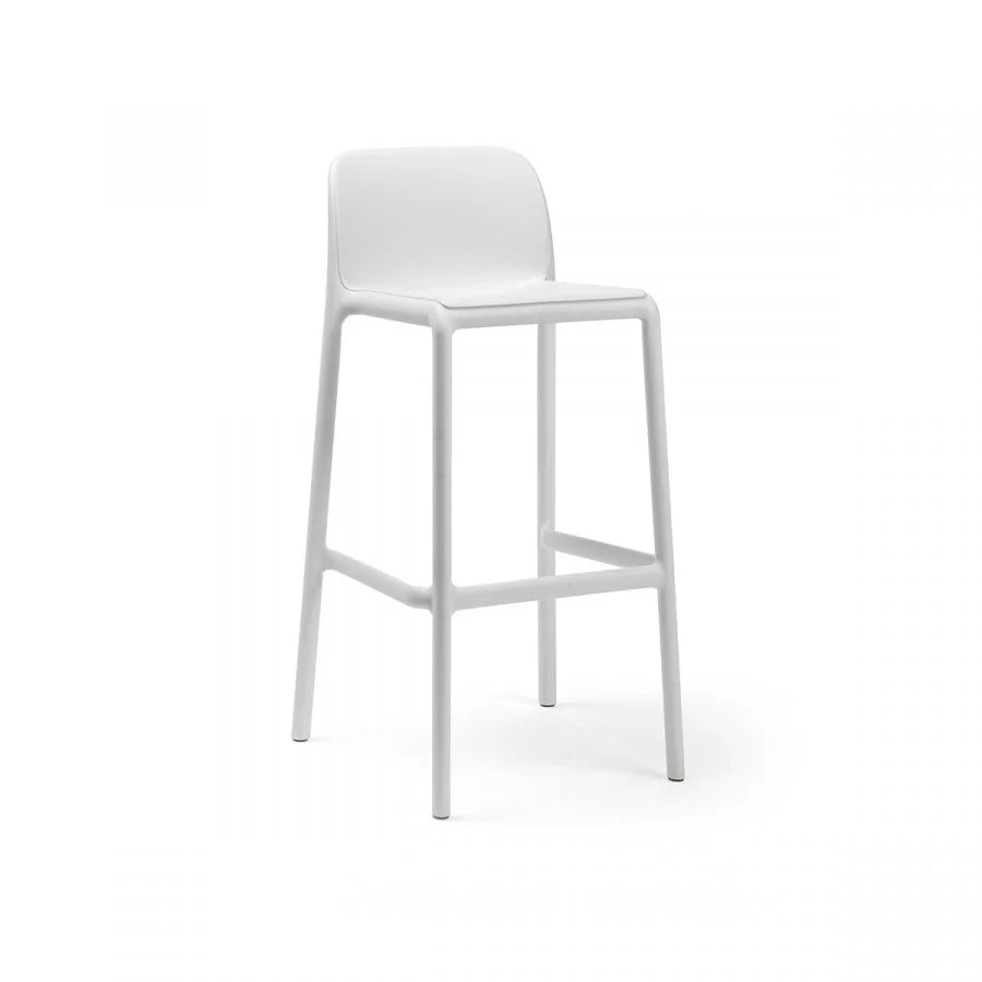 Taburete de resina Faro Nardi – Blanco, asiento a 76 cm