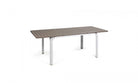 Set de comedor Alloro con sillones Palma Nardi – Mesa Alloro 140/210, blanco / topo