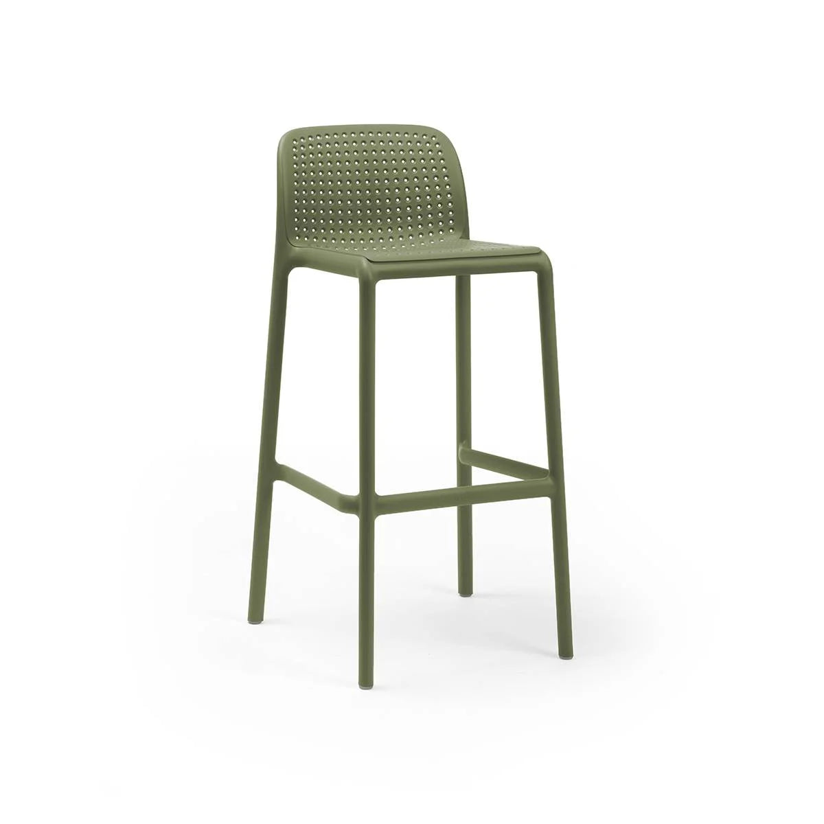 Taburete de resina Lido Nardi – Verde, asiento a 76 cm