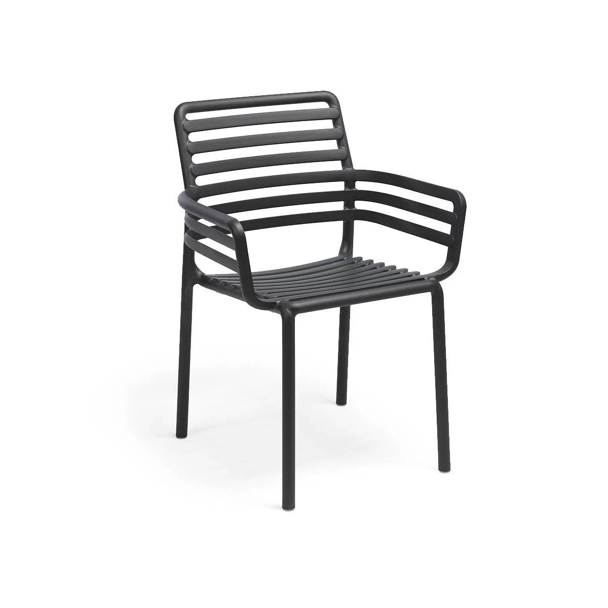 Sillón apilable de resina Doga Nardi – Antracita