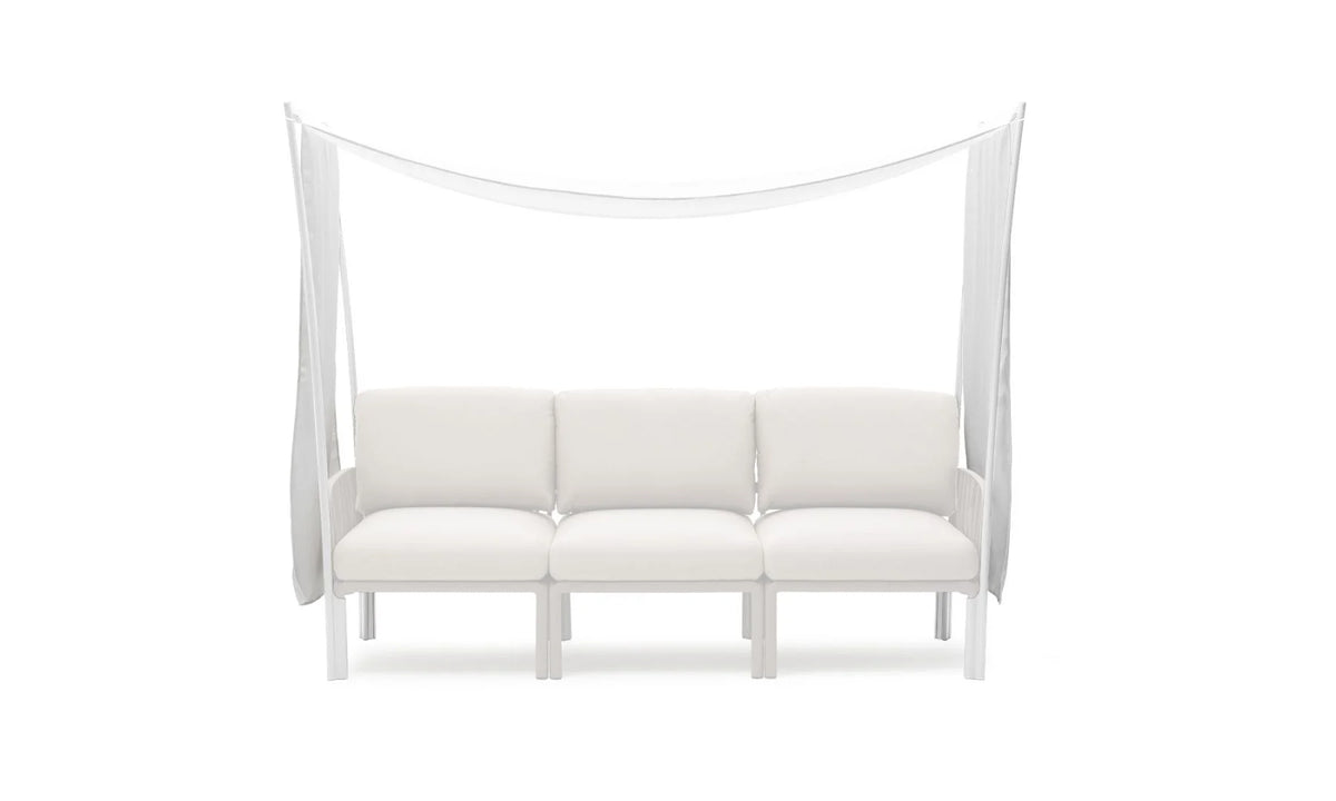 Parasol para sofá de resina Komodo Nardi – Para 3 módulos, estructura blanco