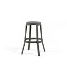Taburete alto de resina Stack Nardi – Basalto