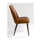 Silla de piel de búfalo y madera Almogía