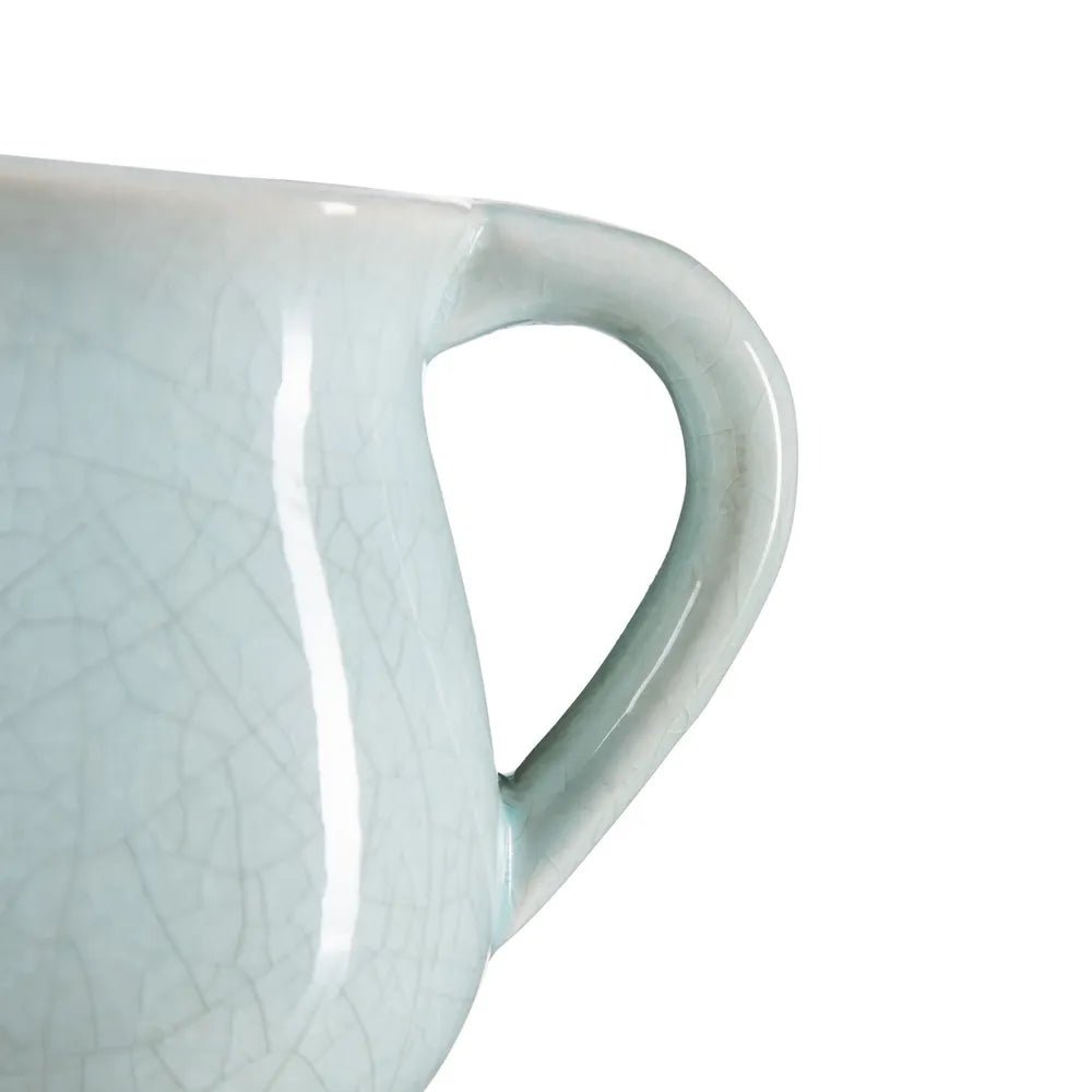 Jarrón Turquesa Cerámica - 20 x 15 x 17,50 cm - pino_y_jacaranda