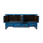 Piecero azul de olmo con 4 puertas y 4 cajones Acentor